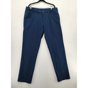 Lululemon Men's ABC Classic-Fit Warpstreme Blue Straight Pants Size 38 US